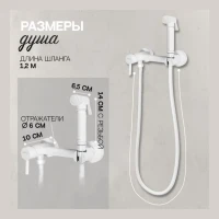 Смеситель с гигиеническим душем Hansberge H0099, белый