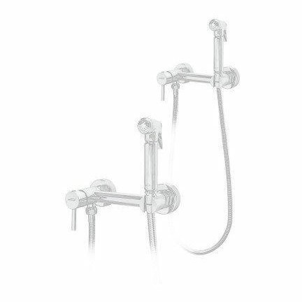 Смеситель с гигиеническим душем Hansberge H0099, белый