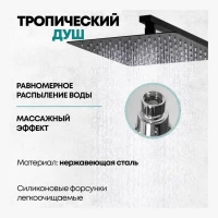 Душевая система Grocenberg GB7008, черный матовый