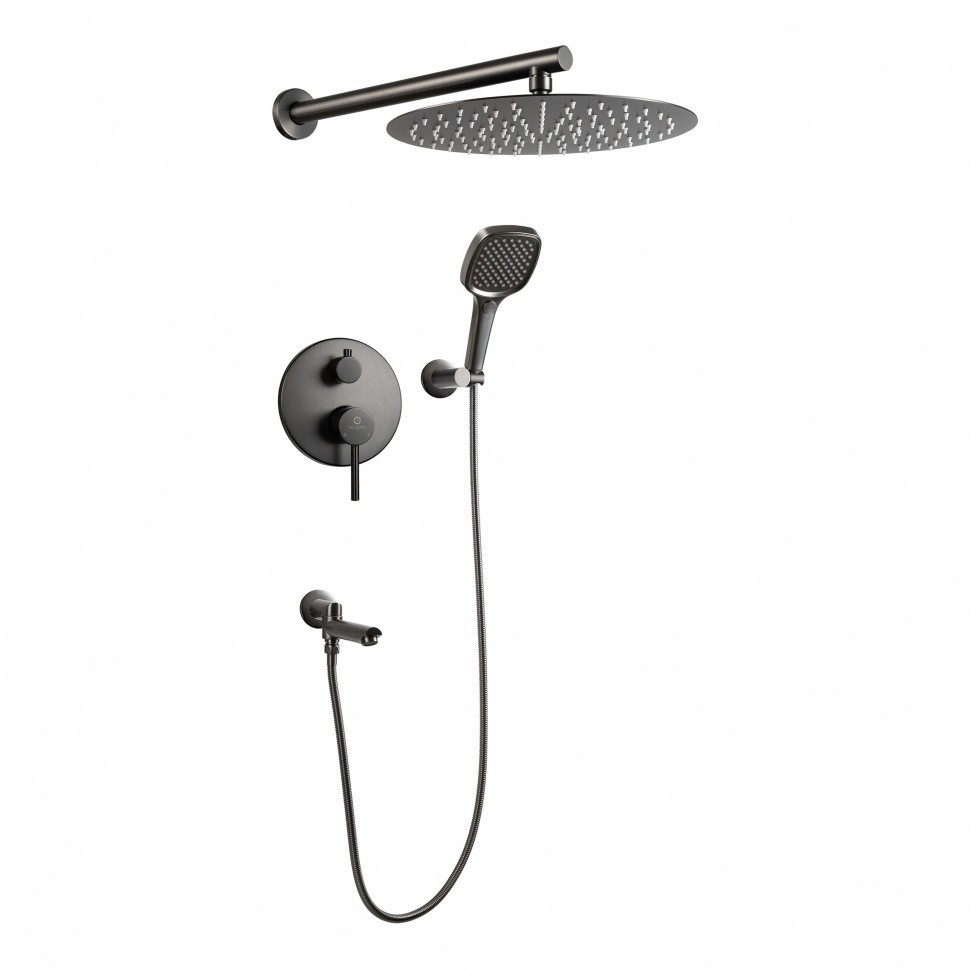 Душевая система скрытого монтажа FILARETE Roun FL1026, графит