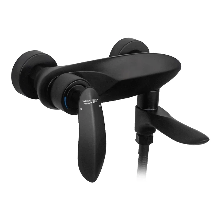 Смеситель для ванны с ручным душем Grocenberg GB8001, черный матовый