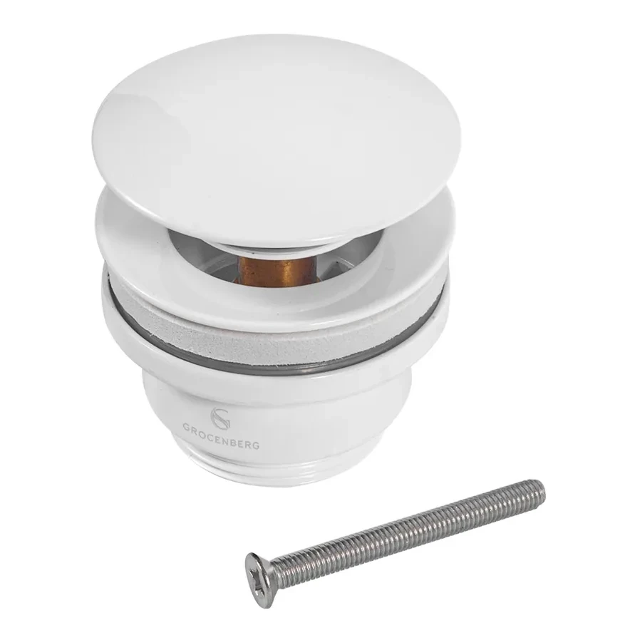 Донный клапан для раковины Grocenberg GB106, белый