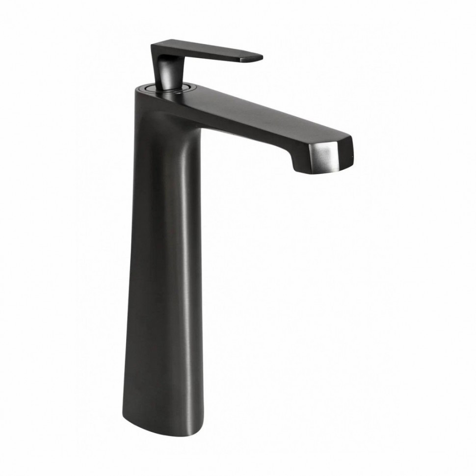 Смеситель для раковины высокий Hansberge H2068, графит