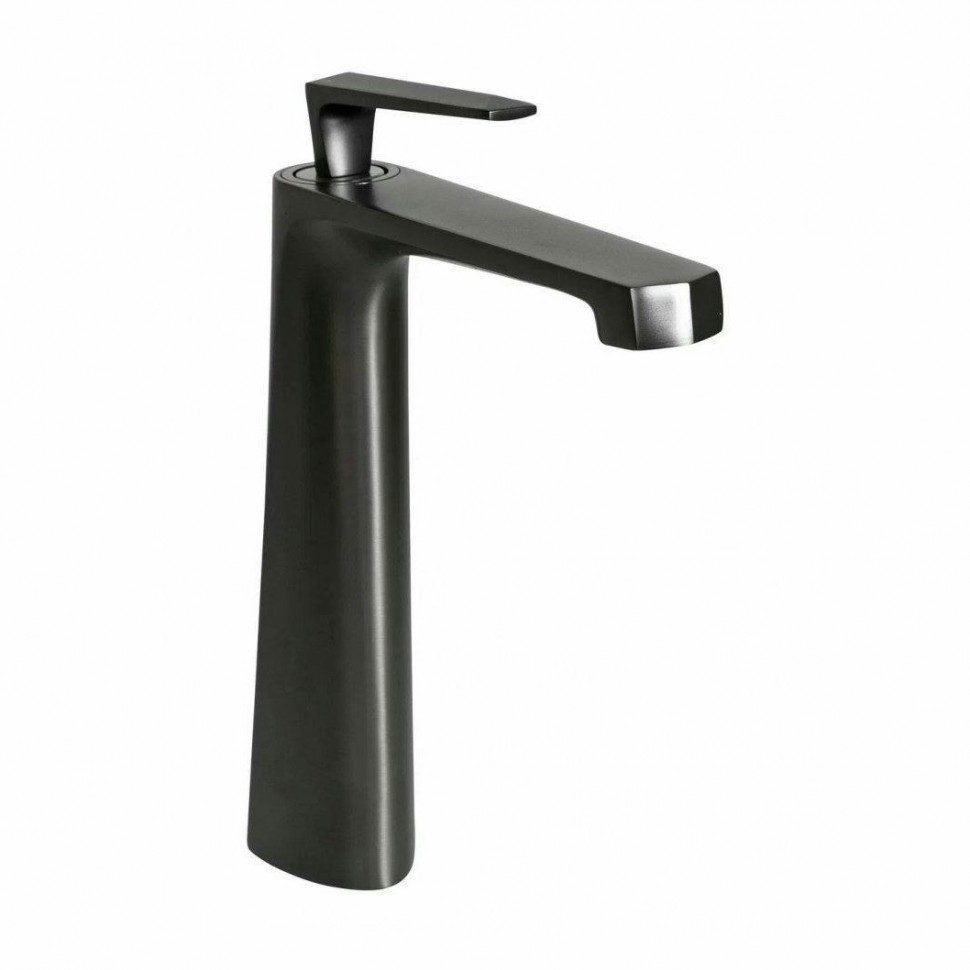 Смеситель для раковины высокий Hansberge H2068, графит