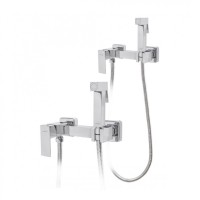 Смеситель с гигиеническим душем Hansberge H0077, хром