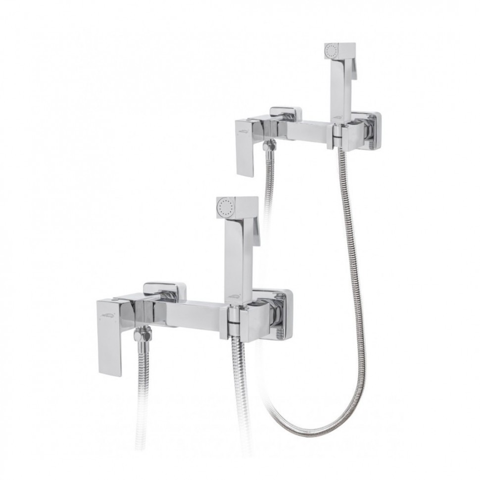 Смеситель с гигиеническим душем Hansberge H0077, хром