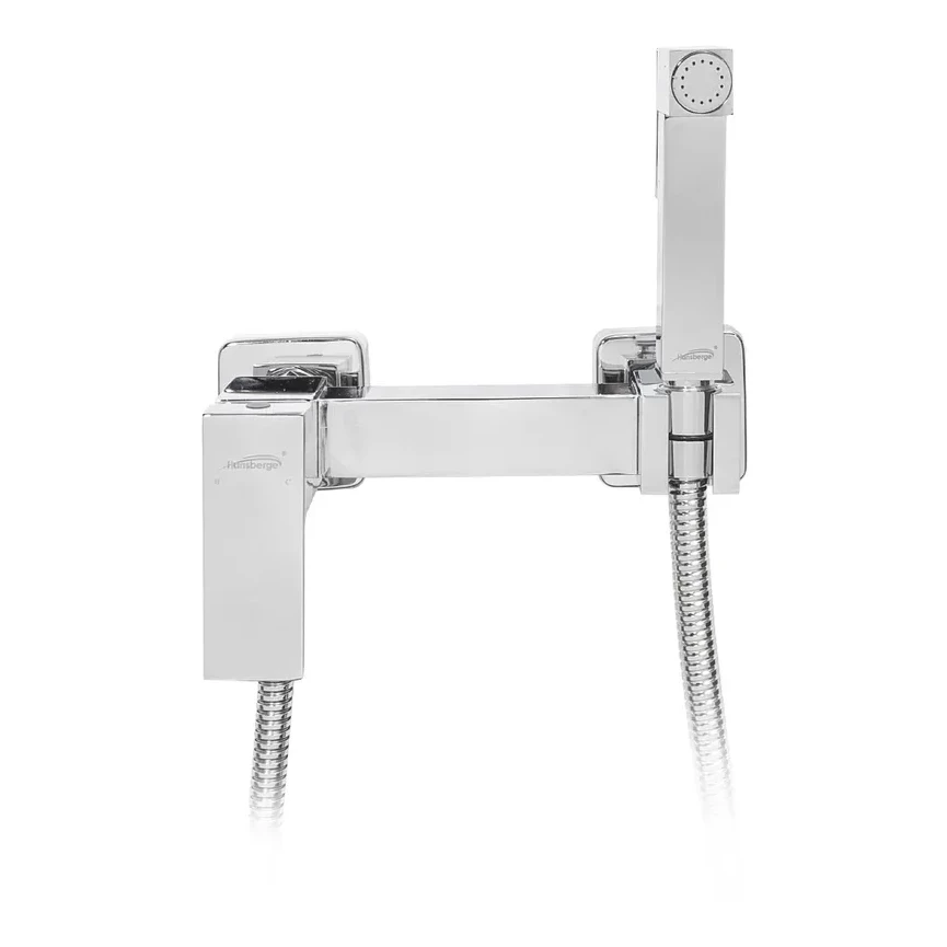 Смеситель с гигиеническим душем Hansberge H0077, хром