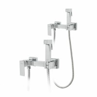 Смеситель с гигиеническим душем Hansberge H0077, хром