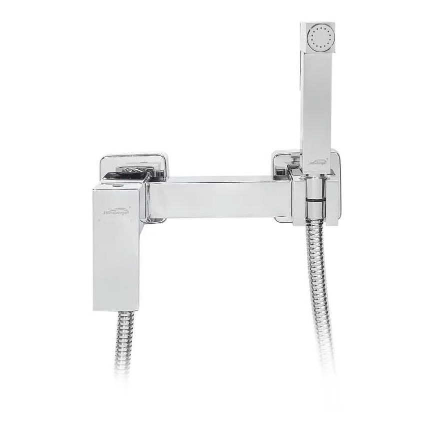 Смеситель с гигиеническим душем Hansberge H0077, хром