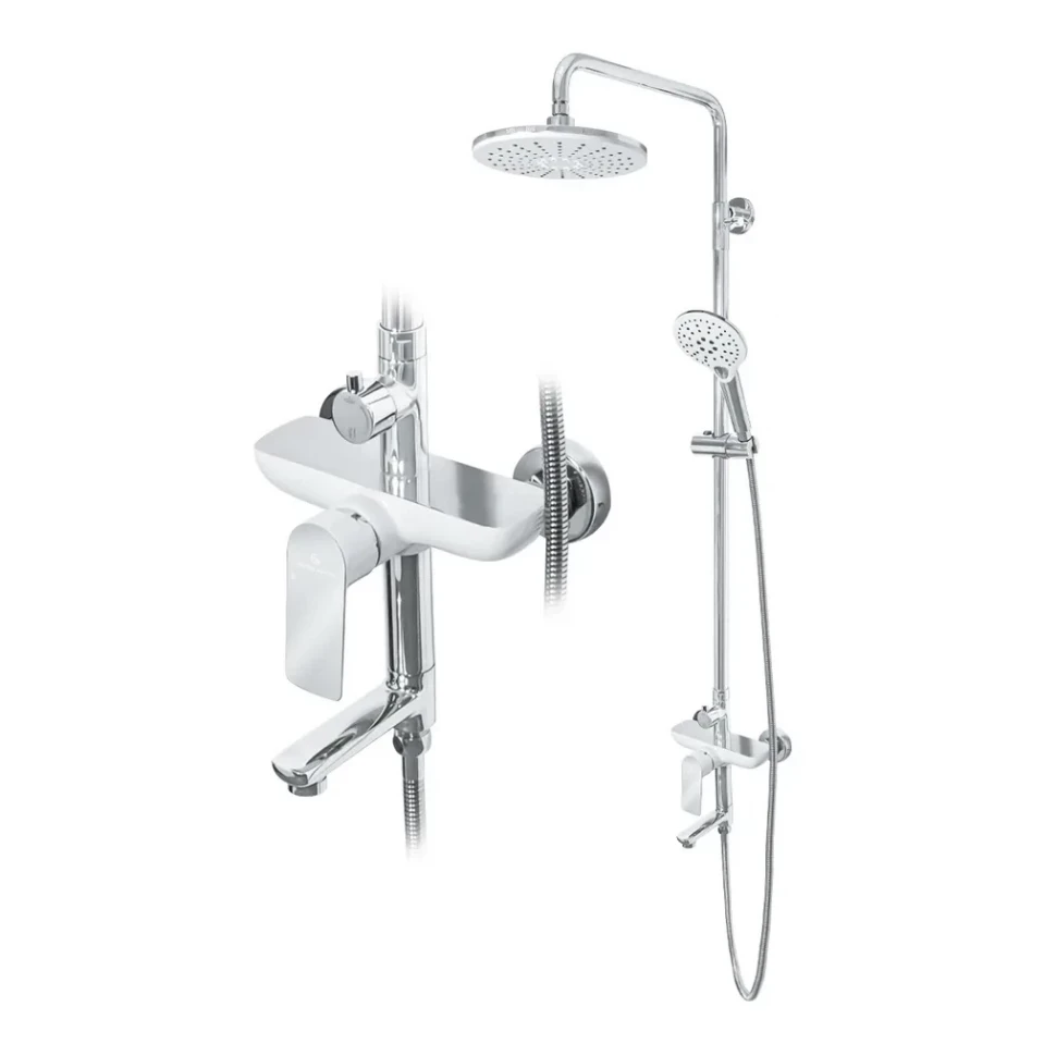 Душевая система Grocenberg GB7009, белый/хром