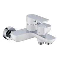 Смеситель для ванны с ручным душем Grocenberg GB8009, белый/хром