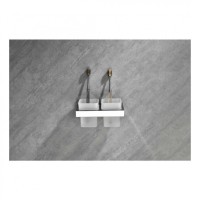 Настенный стакан двойной Grocenberg AC0022, хром Настенный стакан двойной Grocenberg AC0022, хром