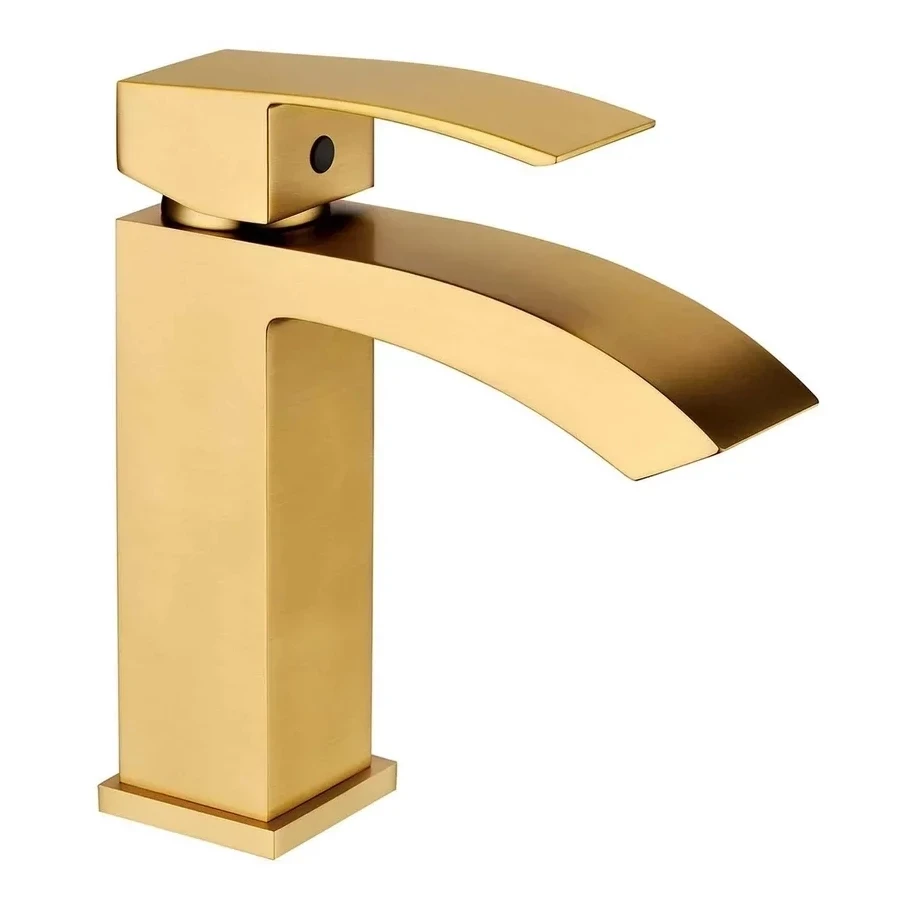 Смеситель для раковины Grocenberg GB2007, матовое золото