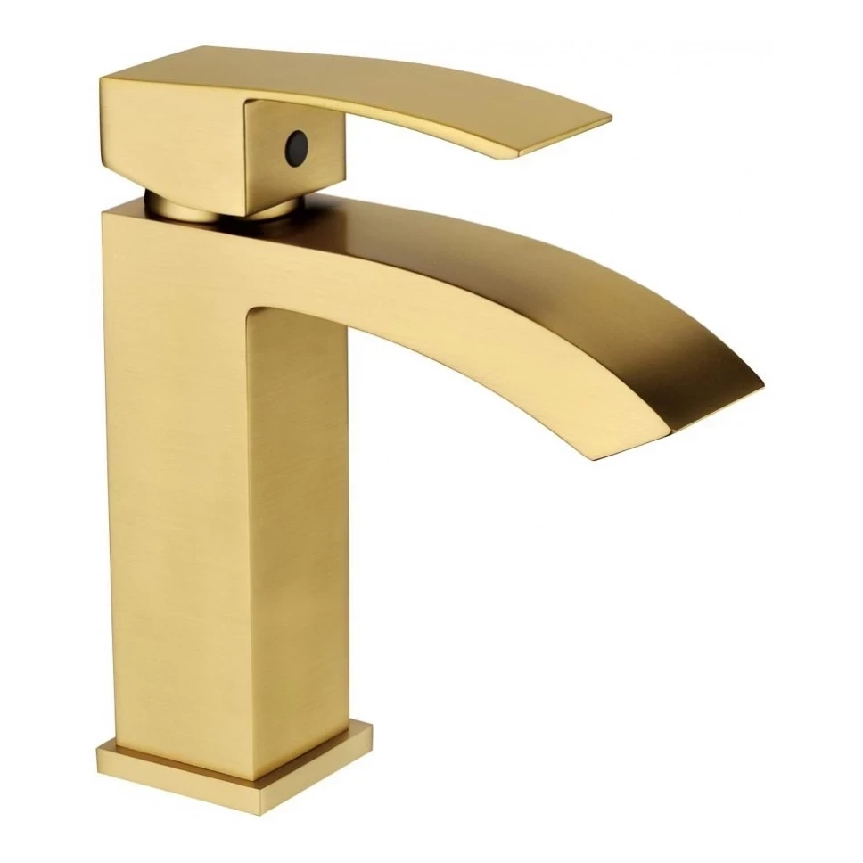 Смеситель для раковины Grocenberg GB2007, матовое золото