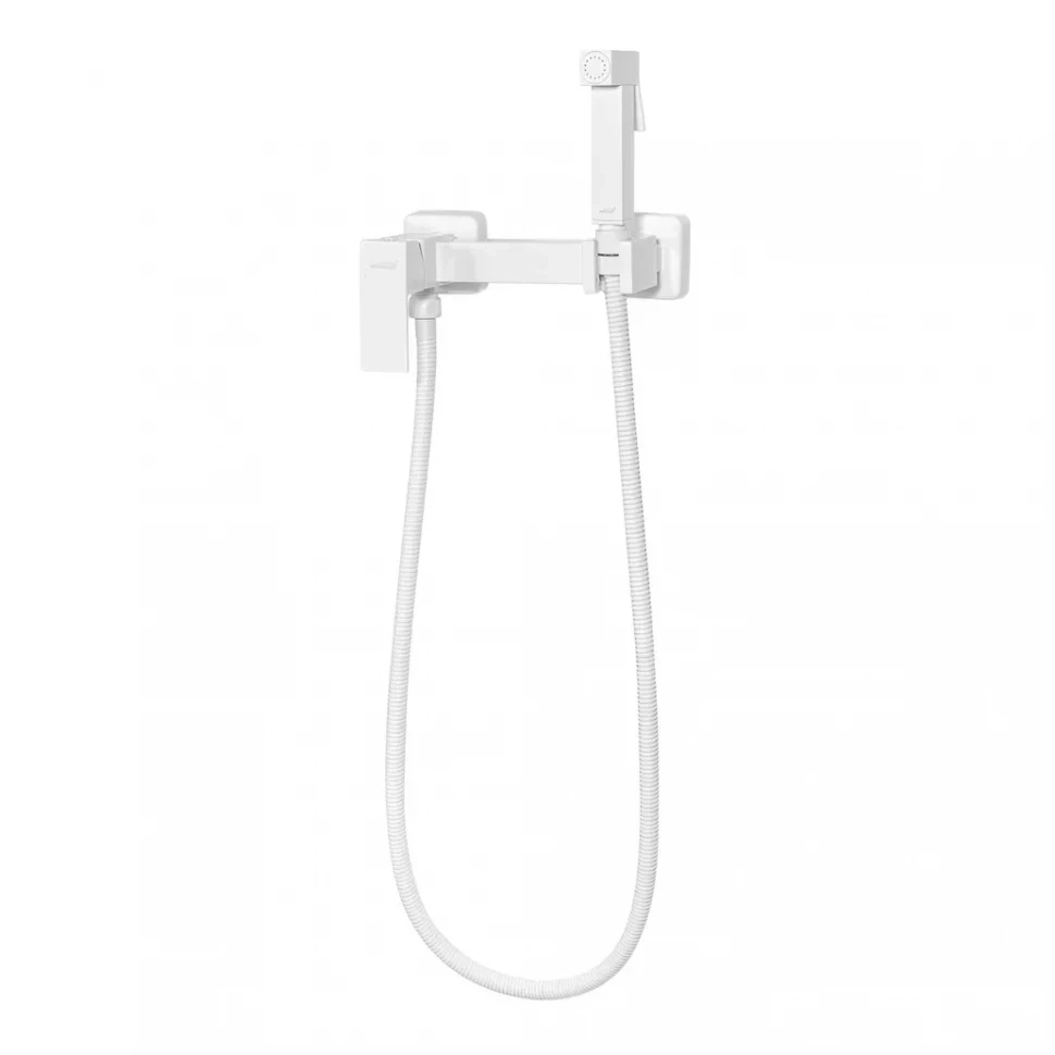 Смеситель с гигиеническим душем Hansberge H0077, белый