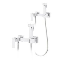 Смеситель с гигиеническим душем Hansberge H0077, белый