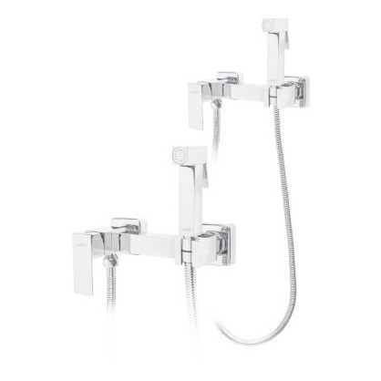 Смеситель с гигиеническим душем Hansberge H0077, белый