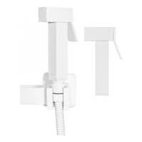 Смеситель с гигиеническим душем Hansberge H0077, белый
