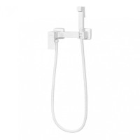 Смеситель с гигиеническим душем Hansberge H0077, белый