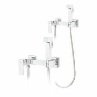 Смеситель с гигиеническим душем Hansberge H0077, белый