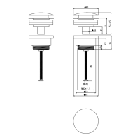 Донный клапан для раковины Grocenberg GB106, никель