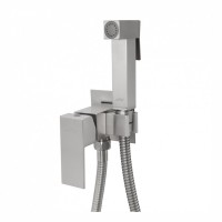 Смеситель встраиваемый с гигиеническим душем Hansberge H3077, никель