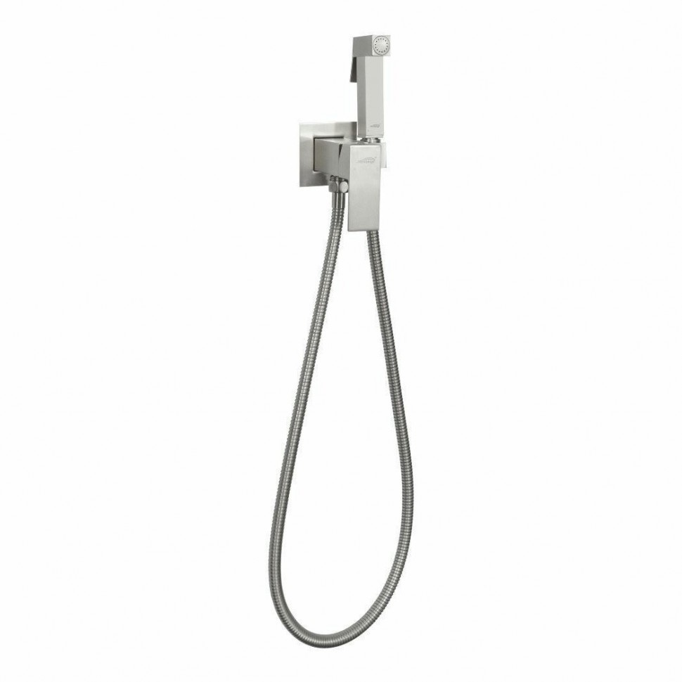 Смеситель встраиваемый с гигиеническим душем Hansberge H3077, никель