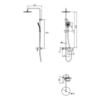 Душевая система Grocenberg GB7010, белый/хром