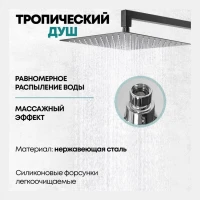 Душевая система скрытого монтажа Grocenberg GB5008, черный матовый