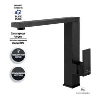 Смеситель для кухни Grocenberg GB4008, черный матовый