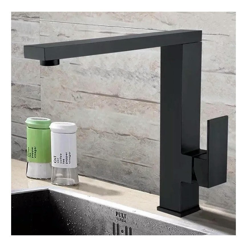 Смеситель для кухни Grocenberg GB4008, черный матовый