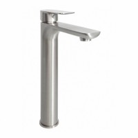 Смеситель для раковины высокий Hansberge H2099, никель