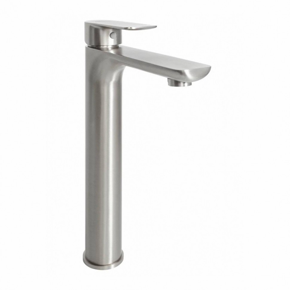 Смеситель для раковины высокий Hansberge H2099, никель