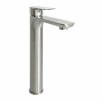 Смеситель для раковины высокий Hansberge H2099, никель