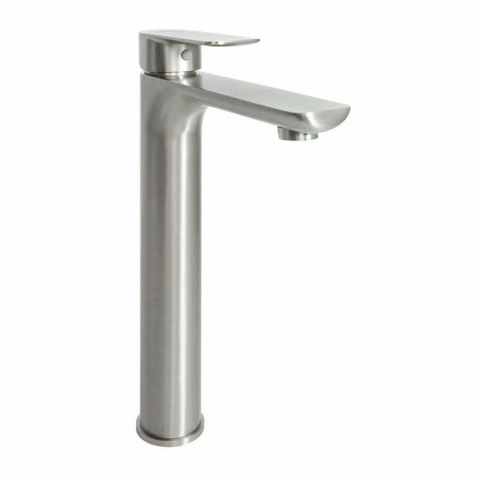 Смеситель для раковины высокий Hansberge H2099, никель