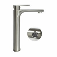 Смеситель для раковины высокий Hansberge H2099, никель