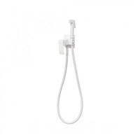 Смеситель встраиваемый с гигиеническим душем Hansberge H3077, белый