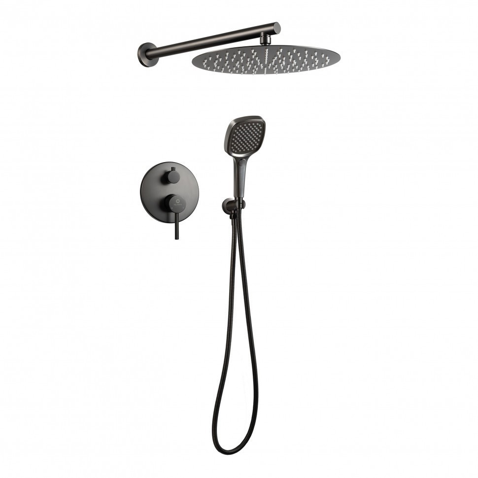 Душевая система скрытого монтажа FILARETE Roun FL1028, графит