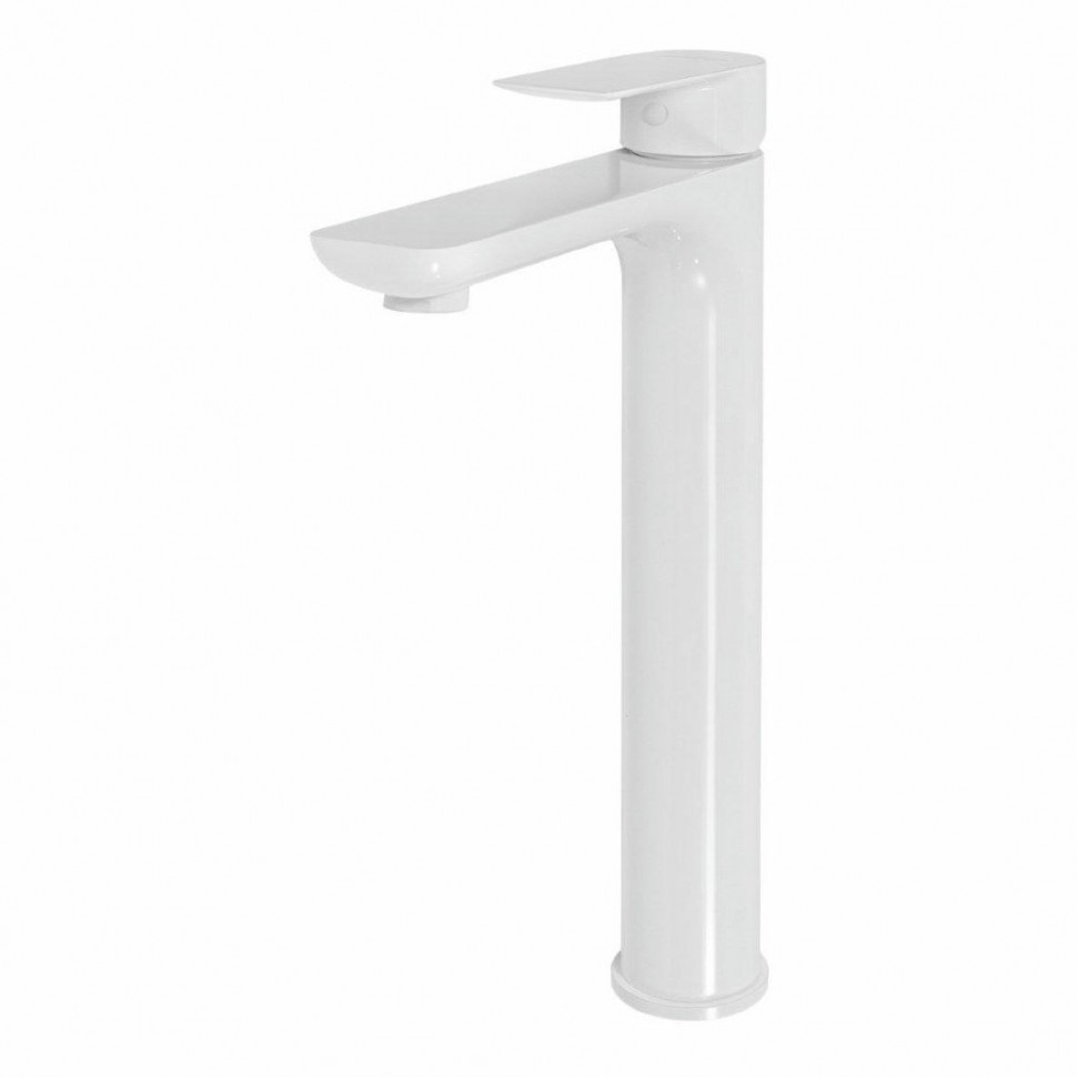 Смеситель для раковины высокий Hansberge H2099, белый