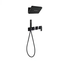 Душевая система скрытого монтажа Grocenberg GB5030, черный матовый