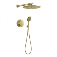 Душевая система скрытого монтажа FILARETE Roun FL1028, матовое золото