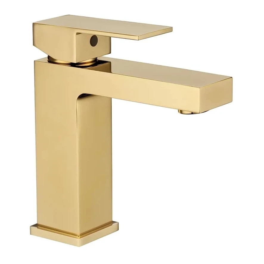 Смеситель для раковины Grocenberg GB2008, золото глянец