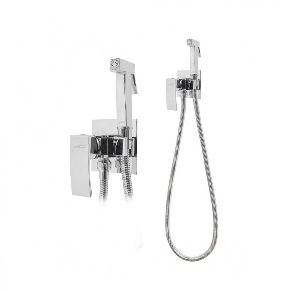 Смеситель встраиваемый с гигиеническим душем Hansberge H3077, хром