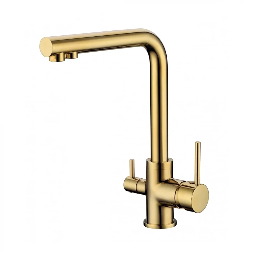 Смеситель для кухни Grocenberg GB40551, золото глянец