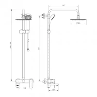 Душевая система Grocenberg GB7011, никель