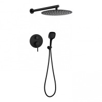 Душевая система скрытого монтажа FILARETE Roun FL1028, черный матовый