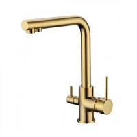 Смеситель для кухни Grocenberg GB40551, матовое золото