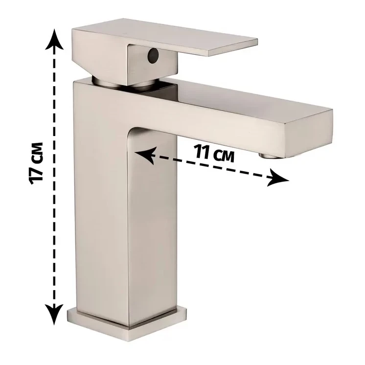 Смеситель для раковины Grocenberg GB2008, никель