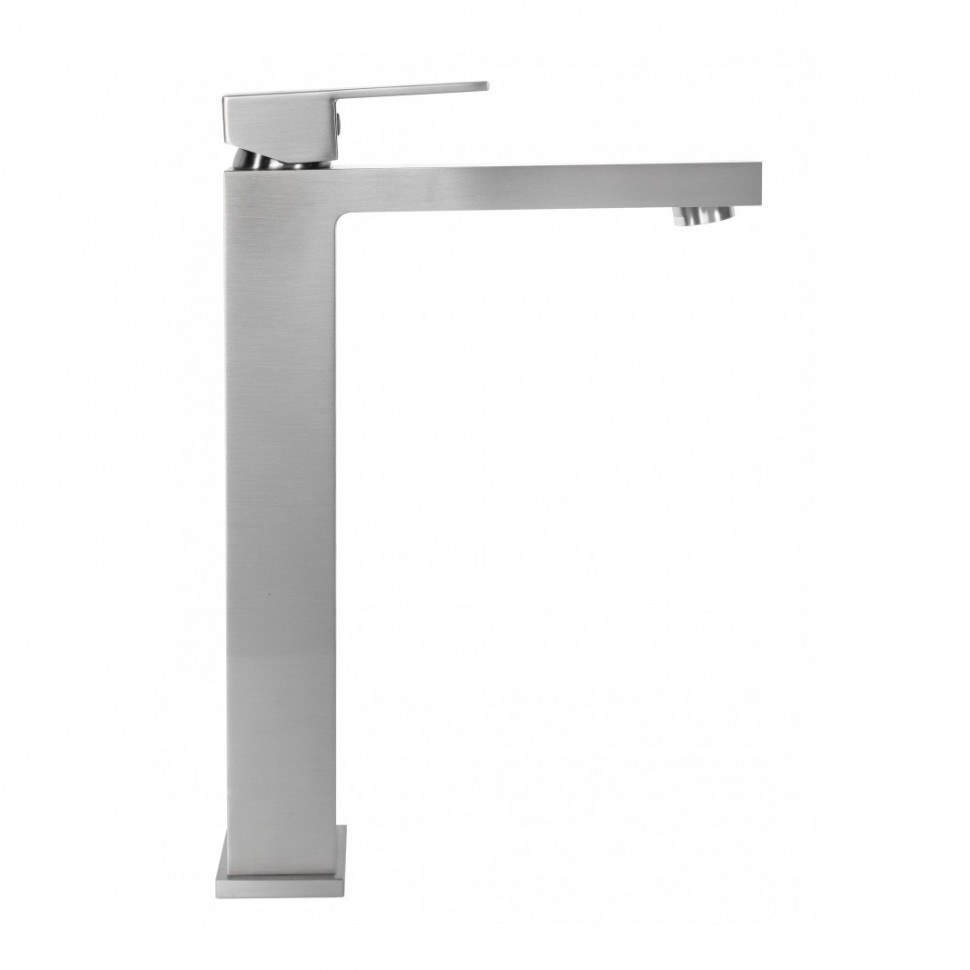 Смеситель для раковины высокий Hansberge H2070, никель