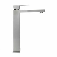 Смеситель для раковины высокий Hansberge H2070, никель